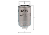 palivovy filtr MAHLE ORIGINAL KC 43