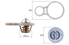 Termostat, chladivo MAHLE ORIGINAL TX 255 91