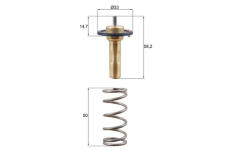 Termostat, chladivo MAHLE ORIGINAL TX 265 89D