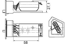 Odpor, vnitřní tlakový ventilátor MAHLE ABR 11 000P