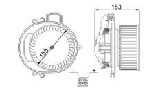 vnitřní ventilátor MAHLE ORIGINAL AB 257 000S