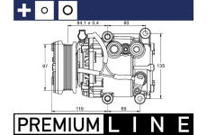 Kompresor, klimatizace MAHLE ACP 106 000P