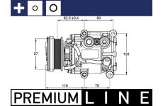 Kompresor, klimatizace MAHLE ORIGINAL ACP 22 000P