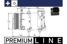 Kompresor, klimatizace MAHLE ORIGINAL ACP 864 000P