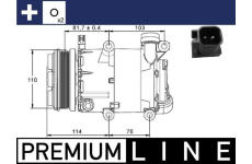 Kompresor, klimatizace MAHLE ACP 866 000P