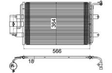 Kondenzátor, klimatizace MAHLE ORIGINAL AC 180 000S