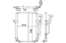Kondenzátor, klimatizace MAHLE AC 192 000P