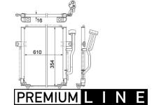 Kondenzátor, klimatizace MAHLE AC 192 000P