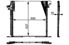 Kondenzátor, klimatizace MAHLE AC 212 000P