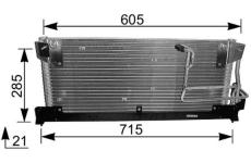 Kondenzátor, klimatizace MAHLE AC 214 000S