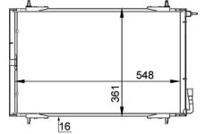 Kondenzátor klimatizácie MAHLE AC 220 000P