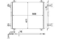 Kondenzátor, klimatizace MAHLE AC 251 000S