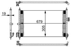 Kondenzátor, klimatizace MAHLE AC 252 000S