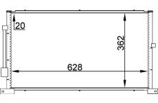 Kondenzátor, klimatizace MAHLE AC 258 000P