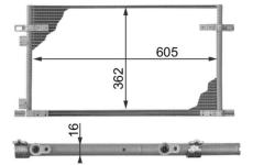 Kondenzátor klimatizácie MAHLE AC 278 000P