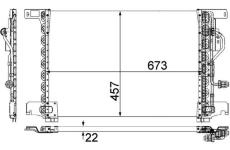 Kondenzátor, klimatizace MAHLE AC 283 000P