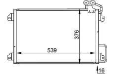 Kondenzátor, klimatizace MAHLE AC 304 000P