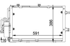 Kondenzátor, klimatizace MAHLE AC 308 000P