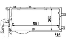 Kondenzátor, klimatizace MAHLE AC 309 000P