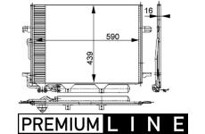 Kondenzátor, klimatizace MAHLE AC 318 000P