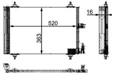 Kondenzátor, klimatizace MAHLE AC 323 000P