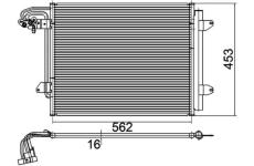 Kondenzátor, klimatizace MAHLE AC 325 000P