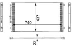 Kondenzátor, klimatizace MAHLE AC 331 000S