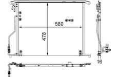 Kondenzátor, klimatizace MAHLE ORIGINAL AC 334 000P