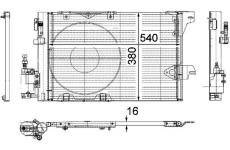 Kondenzátor, klimatizace MAHLE AC 339 000P