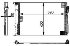 Kondenzátor, klimatizace MAHLE AC 344 000P