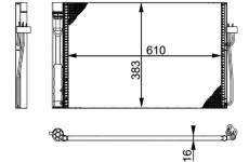 Kondenzátor, klimatizace MAHLE AC 345 000P