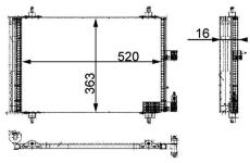 Kondenzátor klimatizácie MAHLE AC 350 000P