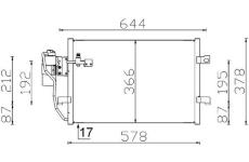 Kondenzátor, klimatizace MAHLE AC 351 000S