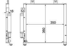 Kondenzátor, klimatizace MAHLE AC 353 000P