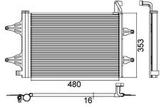 Kondenzátor klimatizácie MAHLE AC 359 000P