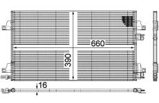Kondenzátor, klimatizace MAHLE AC 366 000P