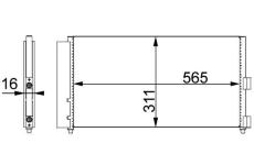 Kondenzátor klimatizácie MAHLE AC 372 000P