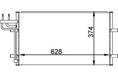 Kondenzátor, klimatizace MAHLE AC 374 000P