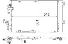 Kondenzátor, klimatizace MAHLE ORIGINAL AC 378 000S