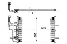 Kondenzátor, klimatizace MAHLE AC 386 000S