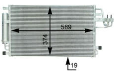 Kondenzátor, klimatizace MAHLE AC 399 000S