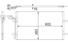 Kondenzátor, klimatizace MAHLE AC 410 001S