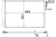 Kondenzátor, klimatizace MAHLE AC 413 000P