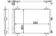 Kondenzátor klimatizácie MAHLE AC 447 000P