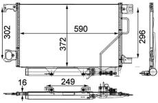 Kondenzátor klimatizácie MAHLE AC 450 000P