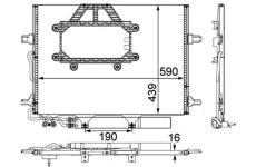 Kondenzátor, klimatizace MAHLE AC 453 000P