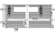 Kondenzátor, klimatizace MAHLE AC 457 000P