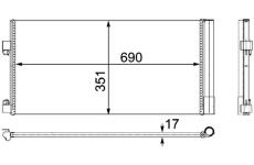 Kondenzátor klimatizácie MAHLE AC 486 000P
