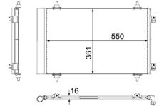 Kondenzátor, klimatizace MAHLE AC 487 000S