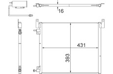 Kondenzátor, klimatizace MAHLE AC 499 000S